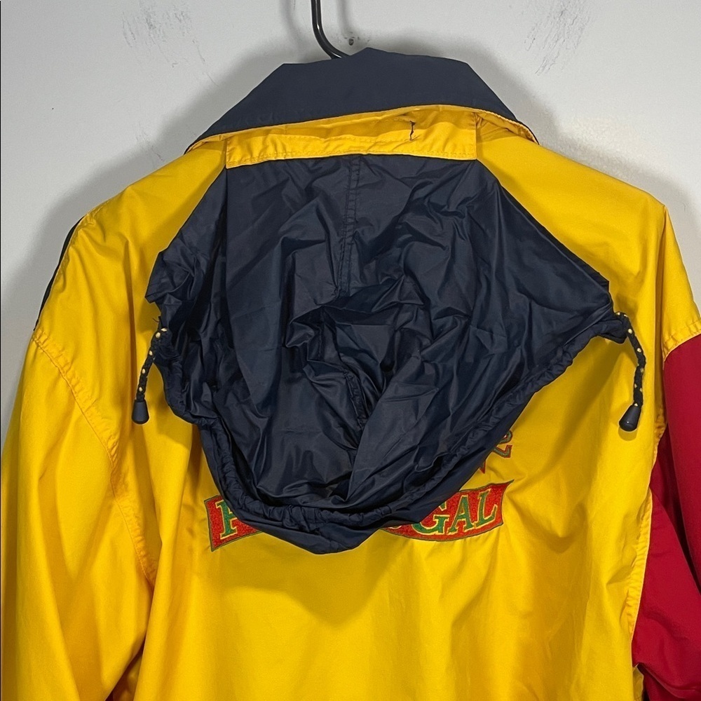 Vintage 90s Colorblock Windbreaker Jacket Red Yellow Green Men M - Picture 6 of 11